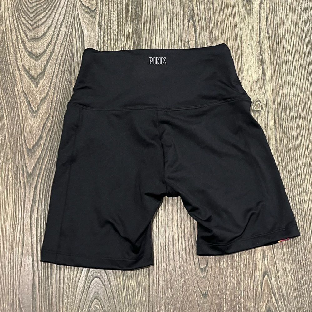 PINK Victoria's Secret Black Tie Dye Bike Shorts - Picture 2 of 3